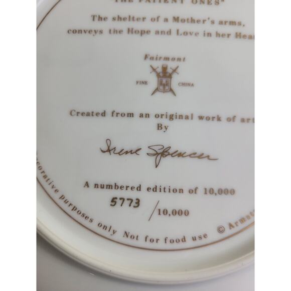Vtg Fairmont The Patient Ones by Irene Spencer Collectible Plate 8.5" #5773 - Picture 7 of 8